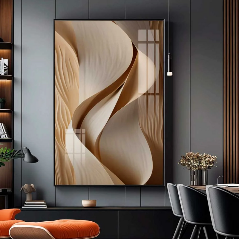 Quadro Decorativo Dunas de Areia de Ouro