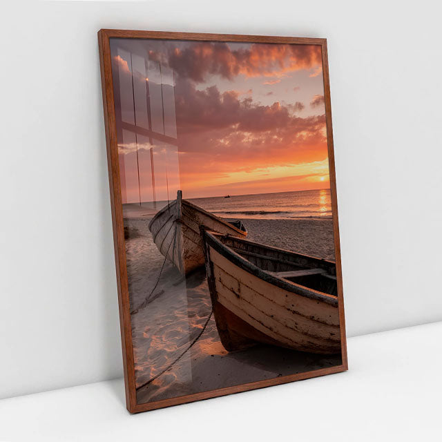 Quadro Decorativo Arte Por Do Sol Náutico