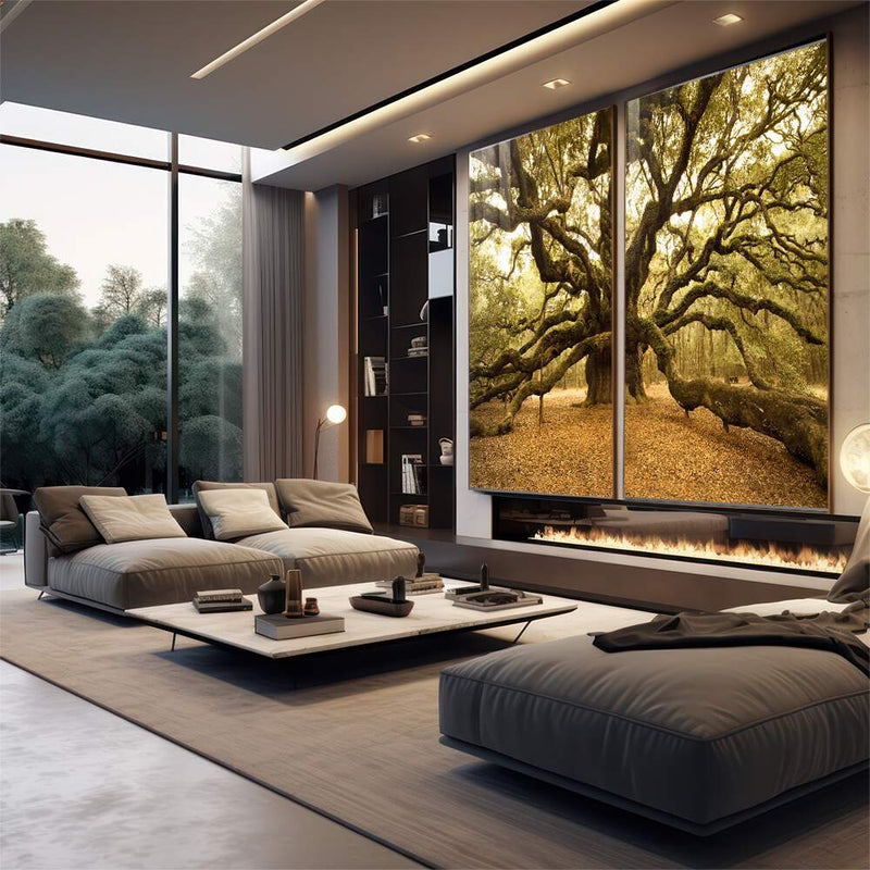 Quadro decorativo 2 telas Arvore antiga