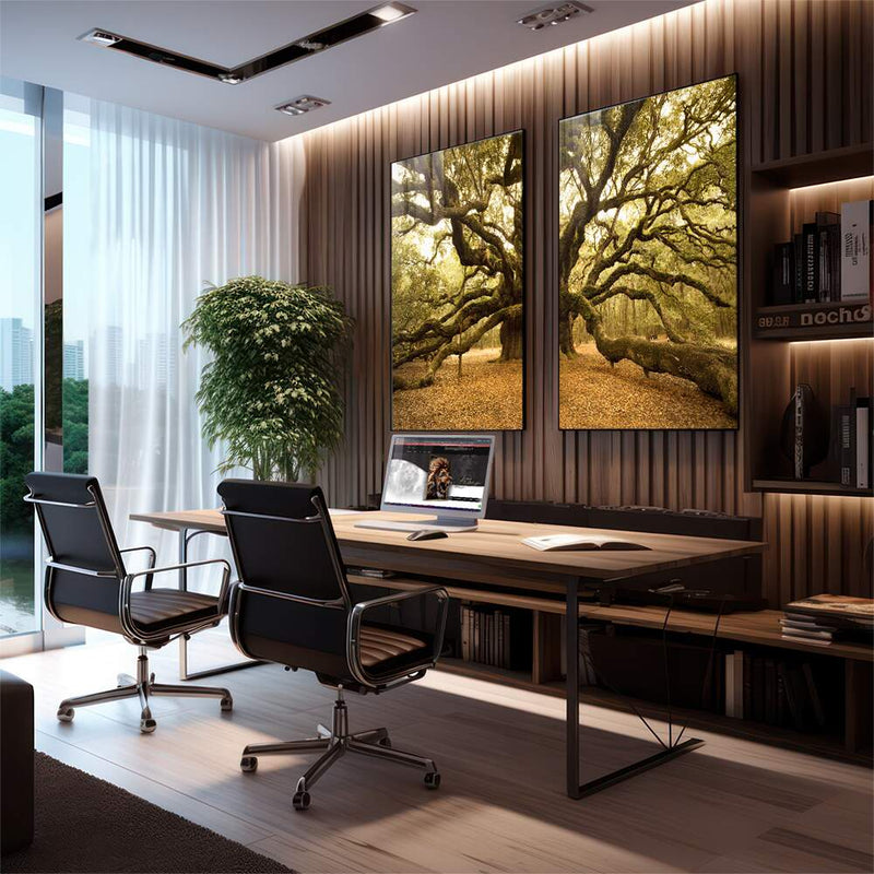 Quadro decorativo 2 telas Arvore antiga
