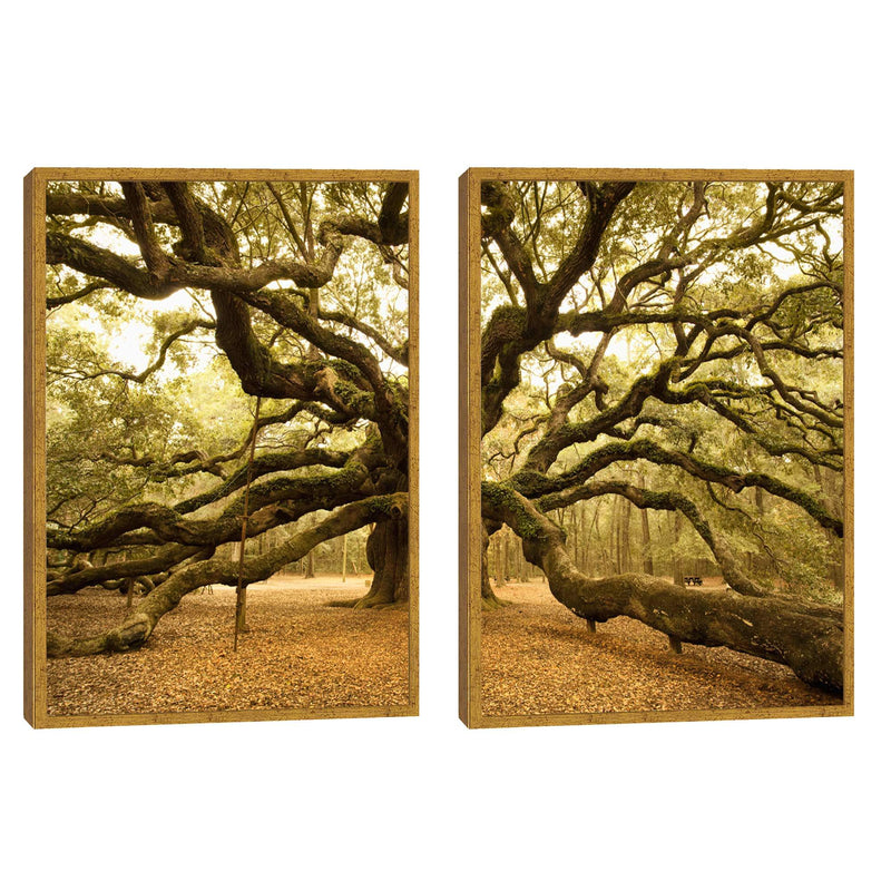 Quadro decorativo 2 telas Arvore antiga