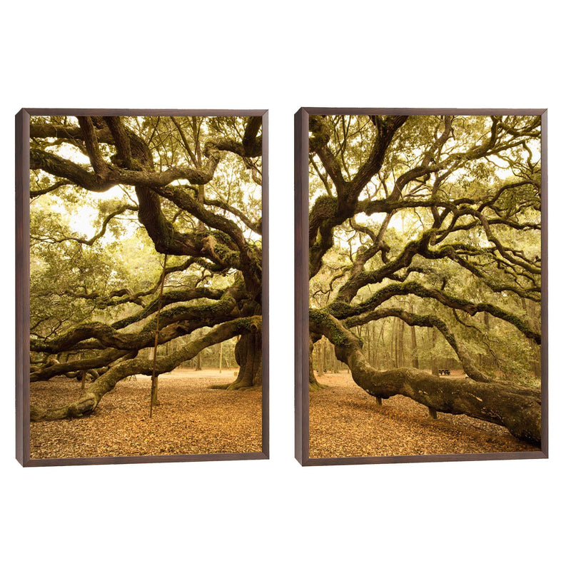 Quadro decorativo 2 telas Arvore antiga