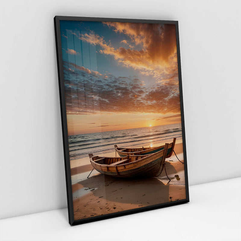 Quadro Decorativo Barco a Beira Mar