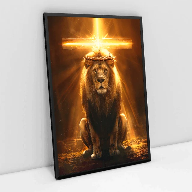 Quadro Decorativo  Leão Fé