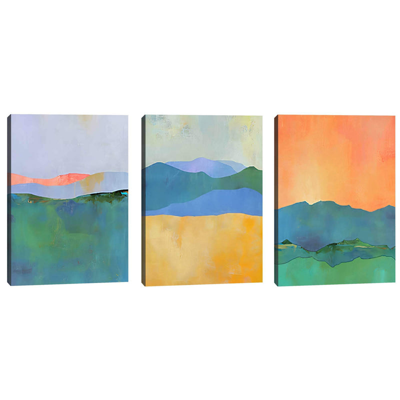 Quadro decorativo 3 Telas Colorido