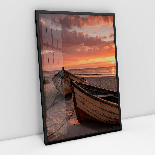 Quadro Decorativo Arte Por Do Sol Náutico