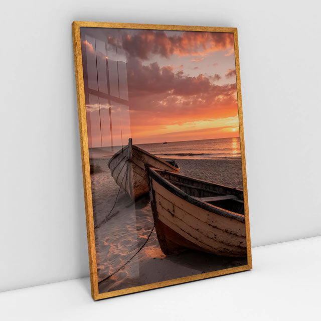 Quadro Decorativo Arte Por Do Sol Náutico