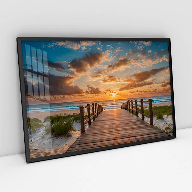 Quadro Decorativo Arte Caminho Dourado