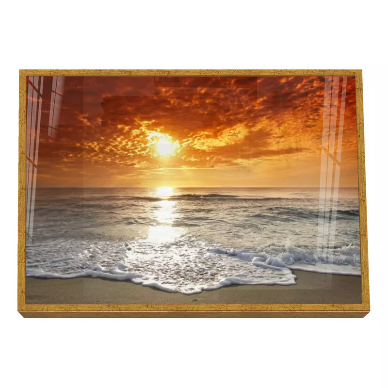 Quadro Decorativo Nascer do Sol Praia