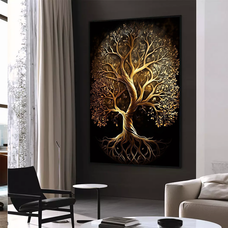 Quadro Decorativo Árvore da Vida Gold
