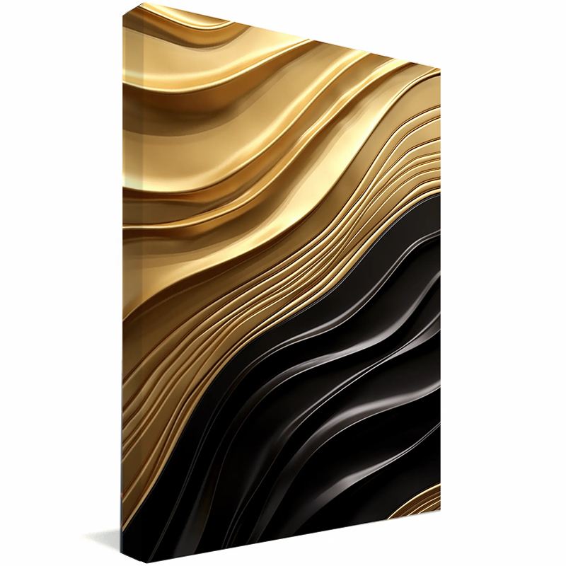 Quadro Decorativo Abstrato Black Gold