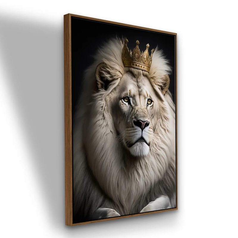 Quadro Decorativo Leão com Coroa