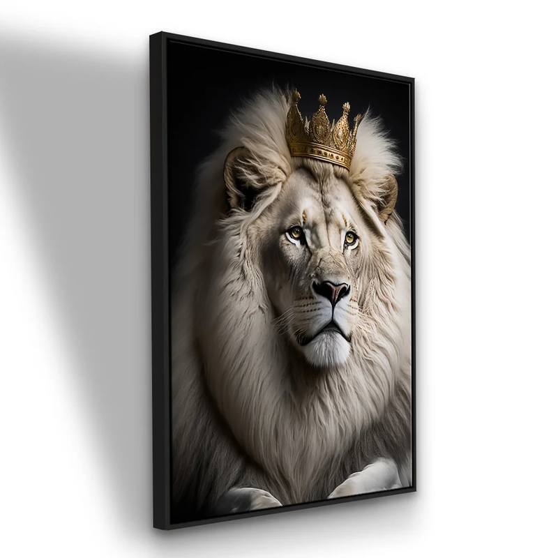 Quadro Decorativo Leão com Coroa