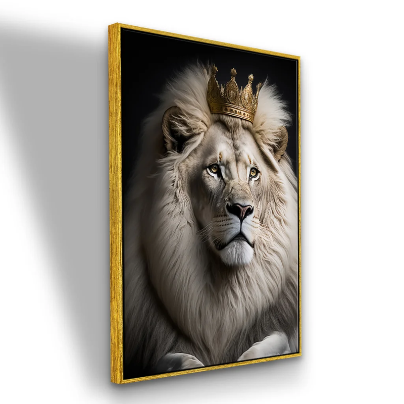 Quadro Decorativo Leão com Coroa