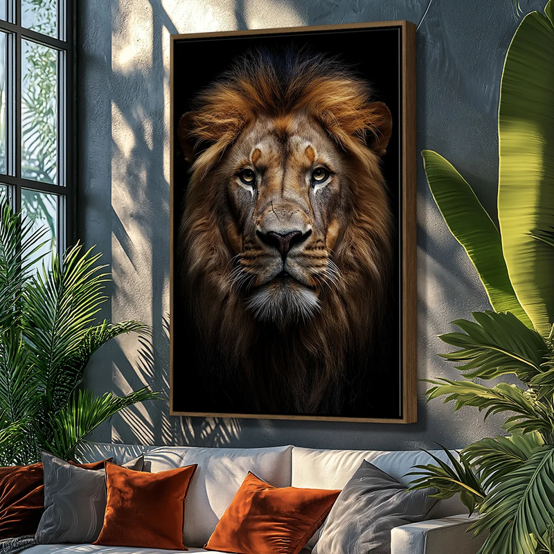 Quadro Decorativo Leão Majestoso