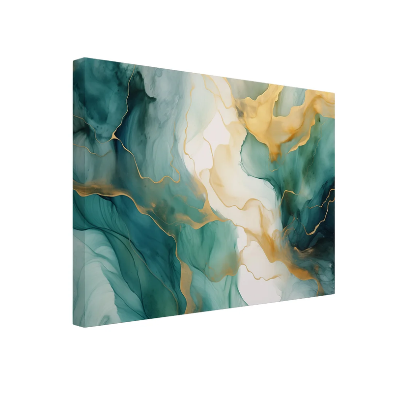 Quadro Decorativo Marmorizado Verde