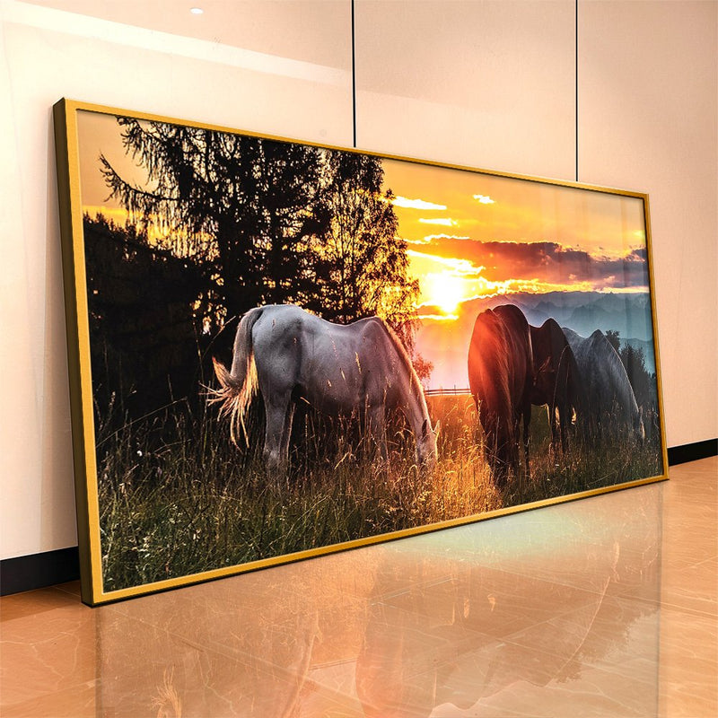 Quadro Decorativo Pôr do Sol Campeiro