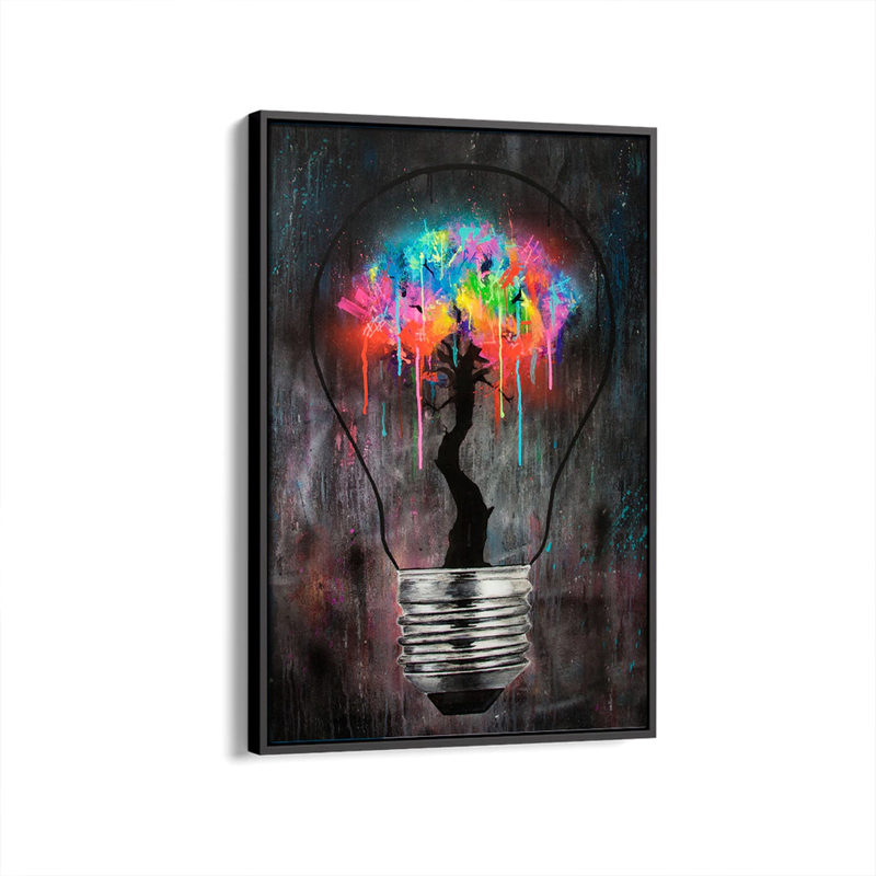 Quadro Decorativo  Lampada Grafite