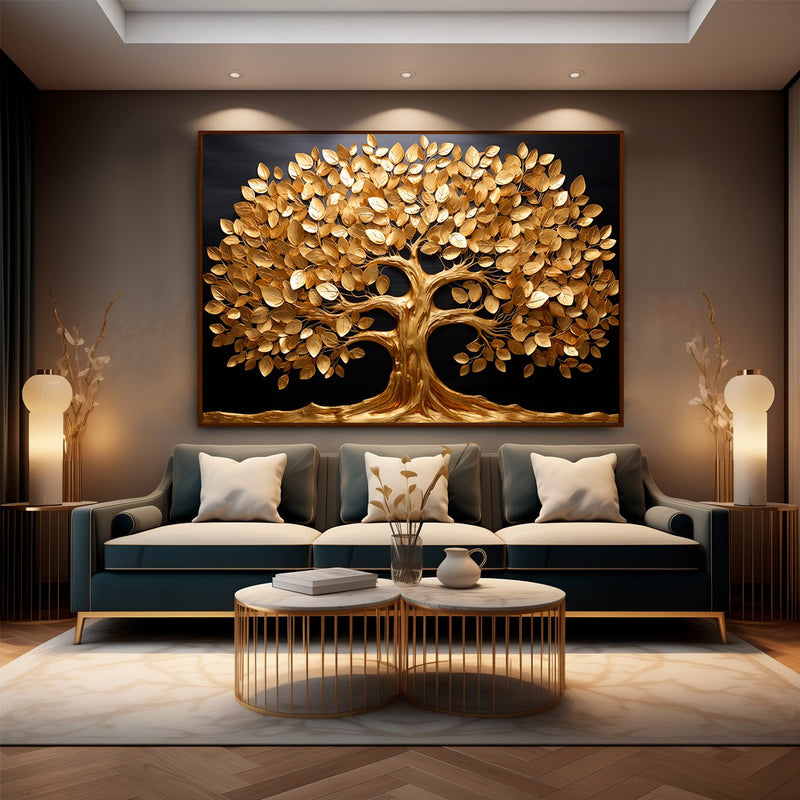 Quadro Decorativo Árvore da Vida Gold 2