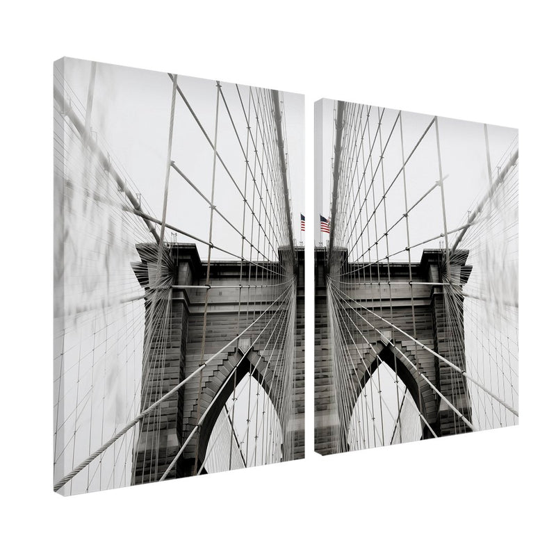 Quadro Decorativo  2 Telas Ponte do Brooklyn