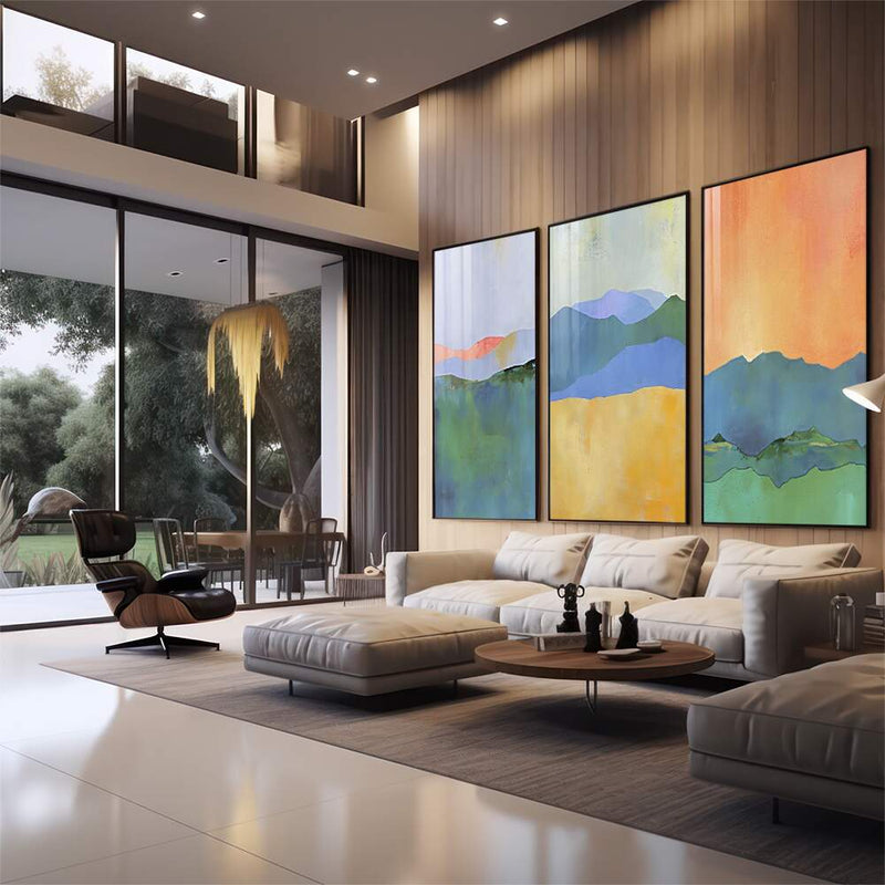 Quadro decorativo 3 Telas Colorido