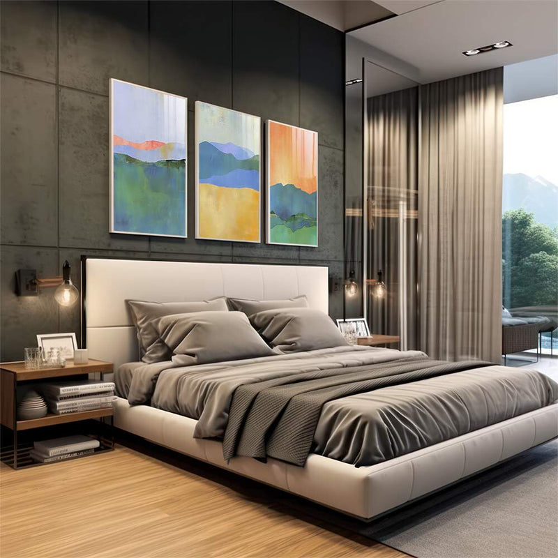 Quadro decorativo 3 Telas Colorido