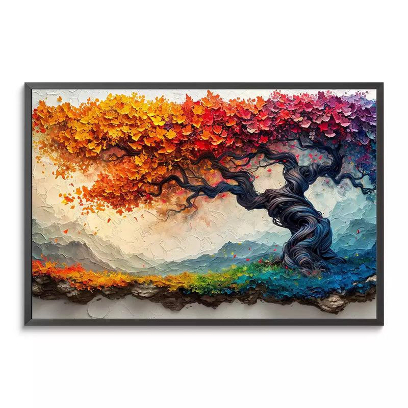 Quadro Decorativo Árvore da Vida em Cores Outonais