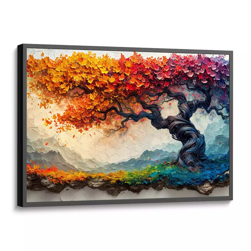 Quadro Decorativo Árvore da Vida em Cores Outonais