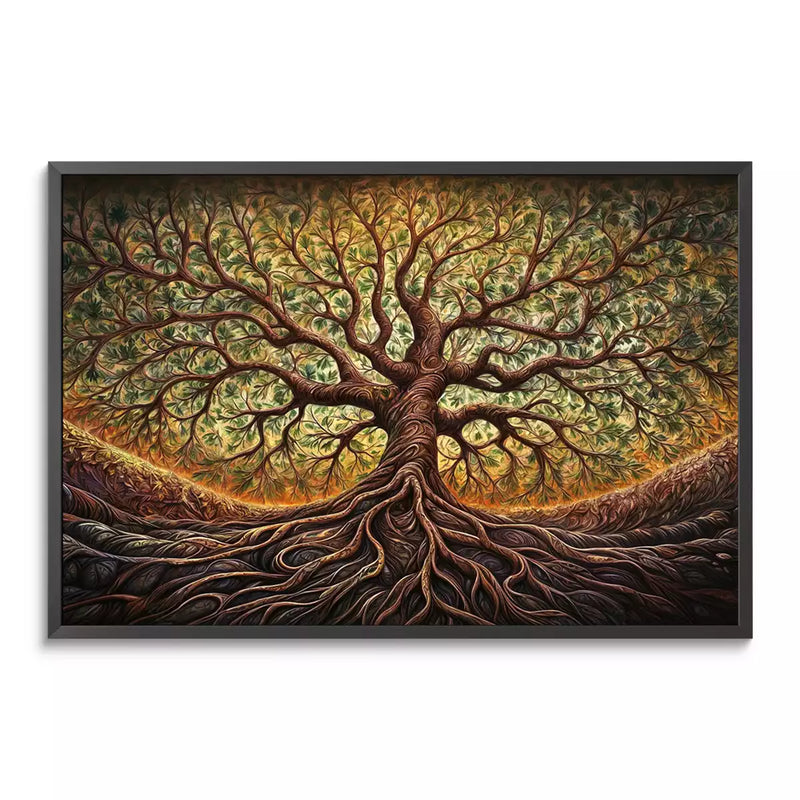 Quadro Decorativo  Árvore da Vida Raiz  Sagrada