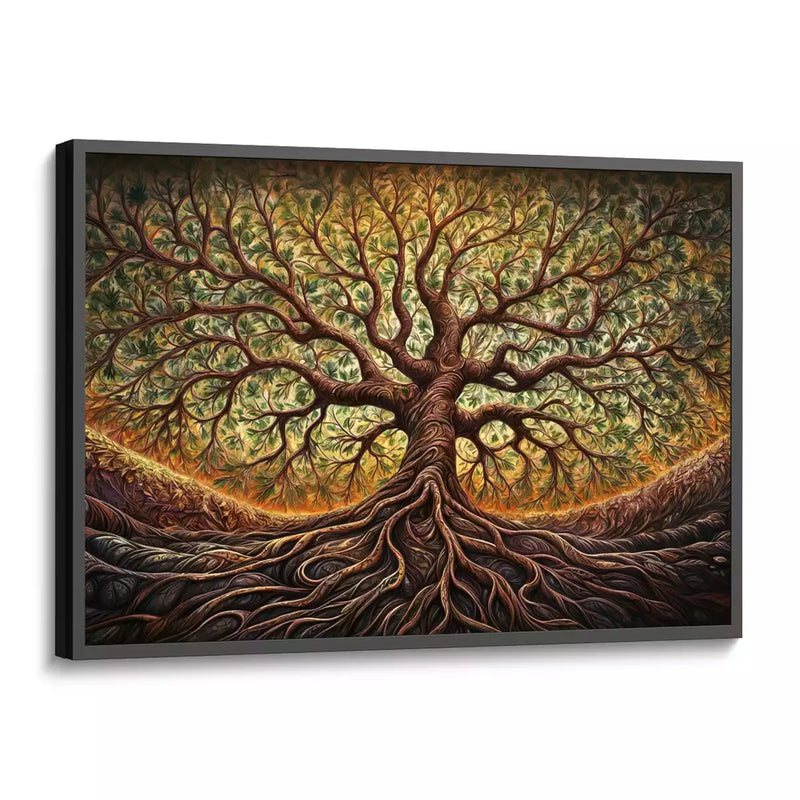 Quadro Decorativo  Árvore da Vida Raiz  Sagrada