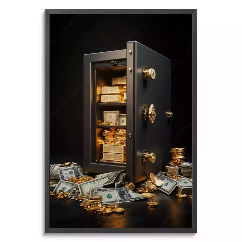 Quadro Decorativo Cofre Gold