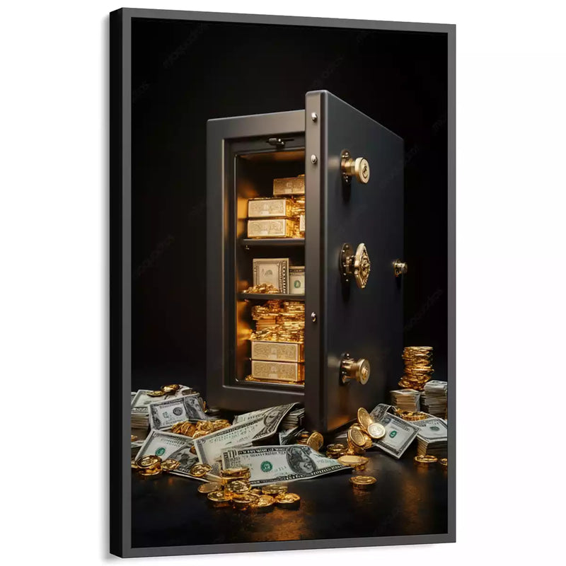 Quadro Decorativo Cofre Gold