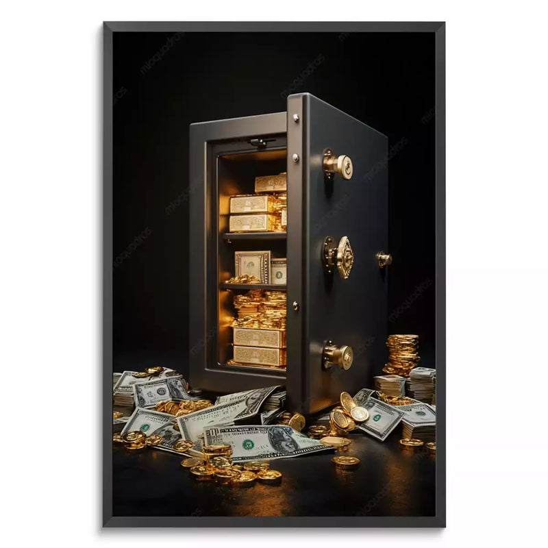 Quadro Decorativo Cofre Gold