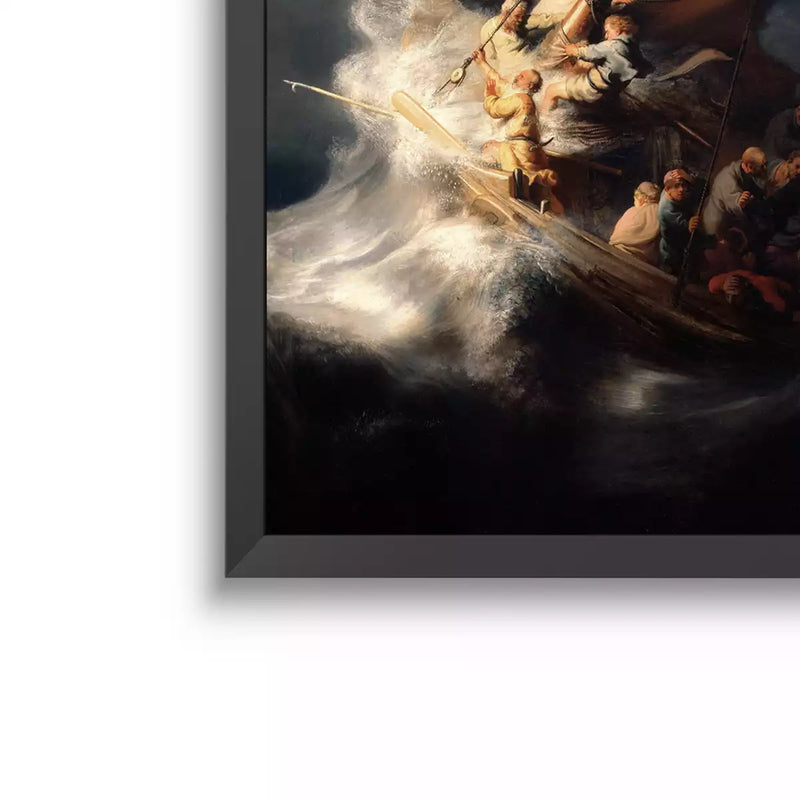Quadro Decorativo Cristo em uma tempestade no mar-da Galileia