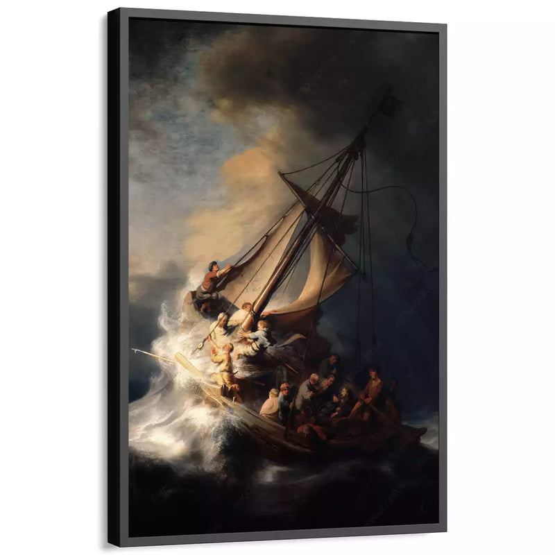 Quadro Decorativo Cristo em uma tempestade no mar-da Galileia