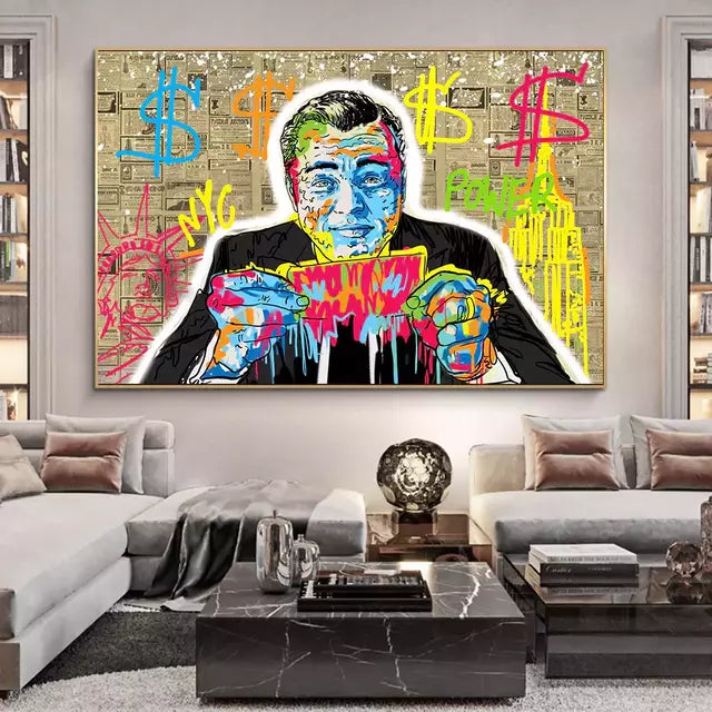 Quadro Decorativo Lobo de Wall Street