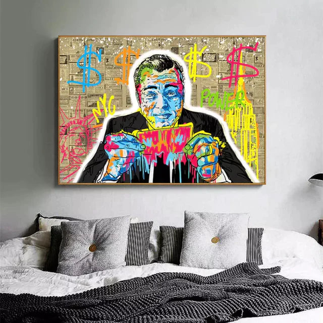 Quadro Decorativo Lobo de Wall Street