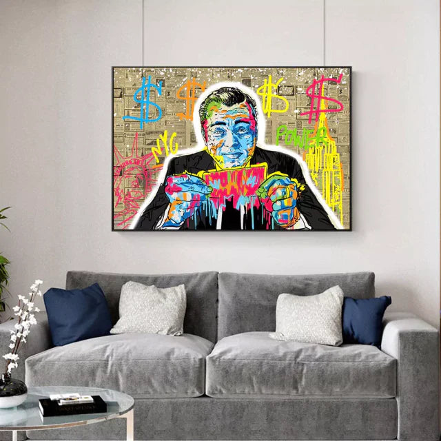 Quadro Decorativo Lobo de Wall Street