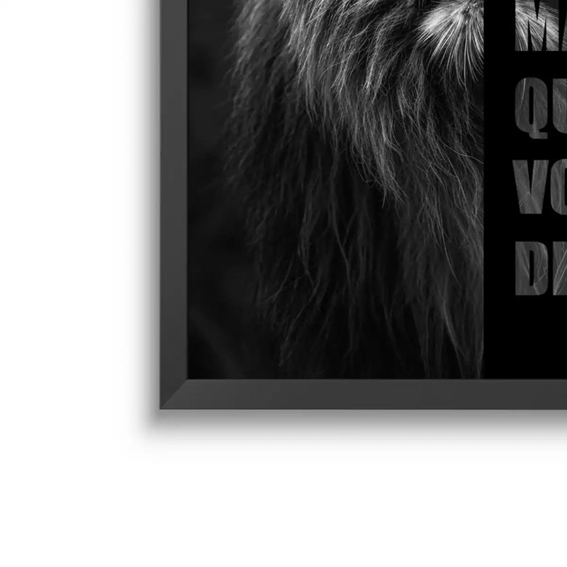 Quadro Decorativo Leão Forte e Corajoso