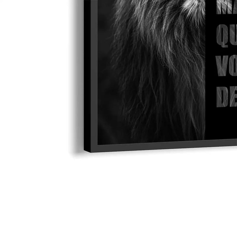 Quadro Decorativo Leão Forte e Corajoso