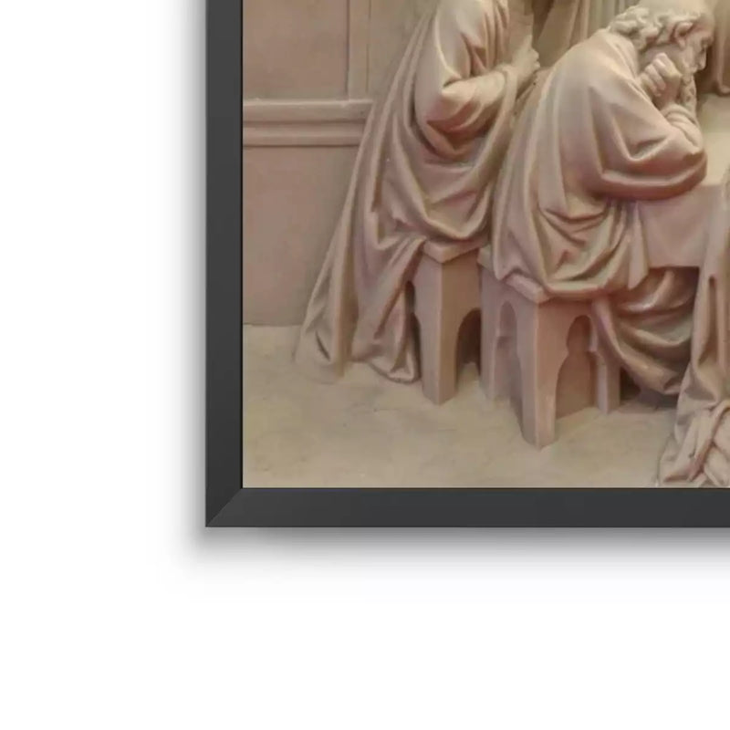 Quadro Decorativo  Santa Ceia em Escultura
